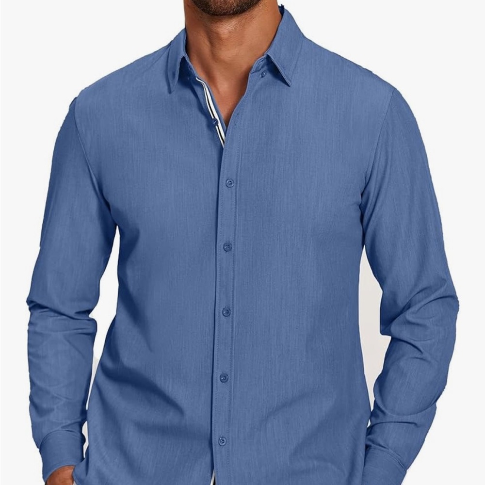 Men's Blue Dress Shirt